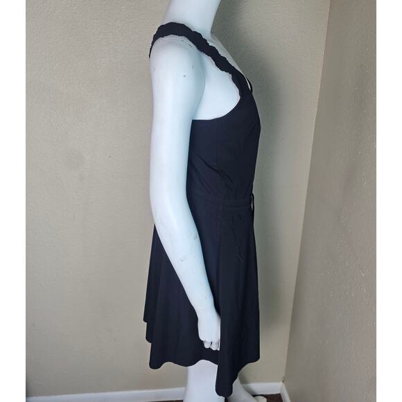 Athleta Savannah Strap Drawstring Dress - Black - Small - Style # 659323 - Picture 8 of 11